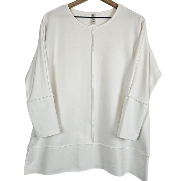 Spanx Perfect‎ Length Dolman 3/4 Sleeve Top,powder white, size M - Picture 1 of 4